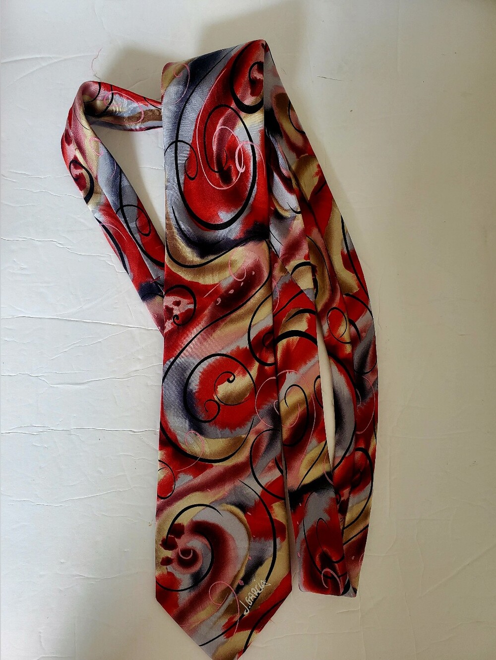 Jerry Garcia Abstract Artwork Silk Necktie Courtyard Performance Ltd Collection